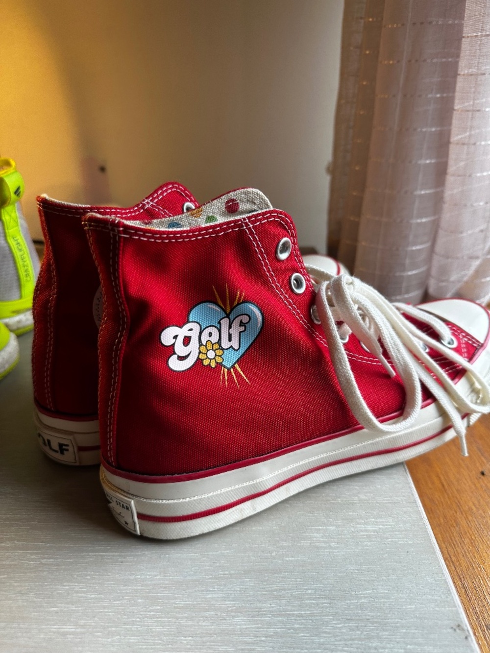 Converse Chuck Taylor All Star High Top Red Sneakers Golf Wang Red